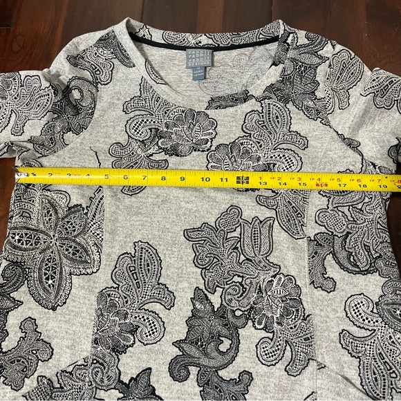 Rabbit Rabbit Rabbit Designs Paisley Print Gray And Black Dress Womens Size 12 - Picture 4 of 7